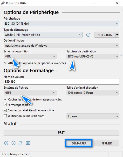 Créer clé USB bootable -Windows Vista