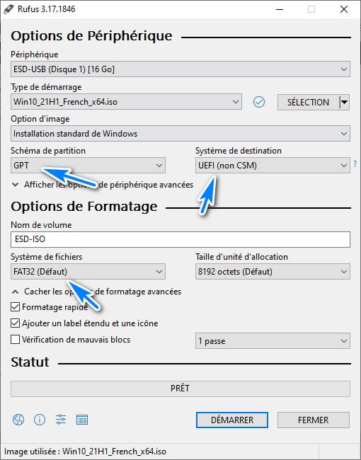 Créer clé USB bootable pour installer Windows 11