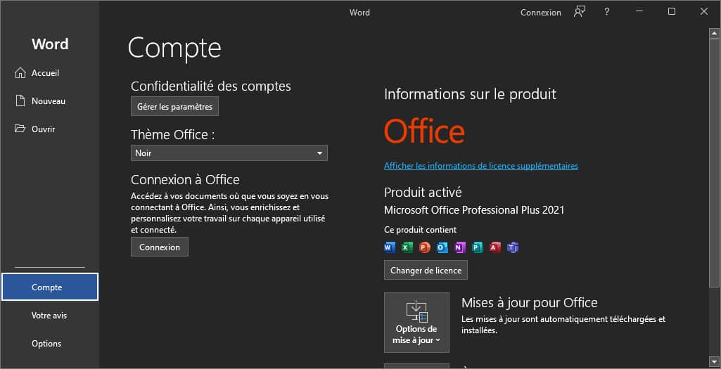 Activador Office 2021 / 2019 / 2016 Activator pour Office 2021 - Office 2019 - Office 2016