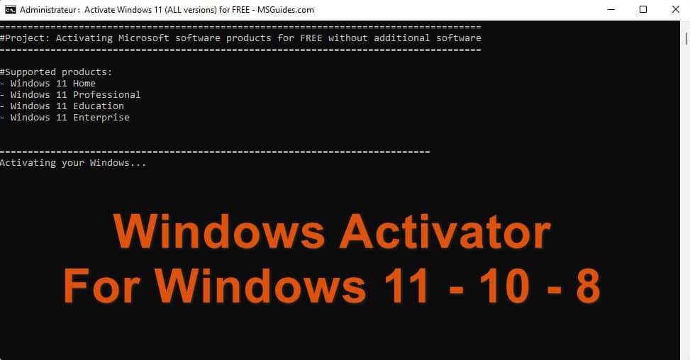 Windows Activator - activar Windows 11 - 10 - 8