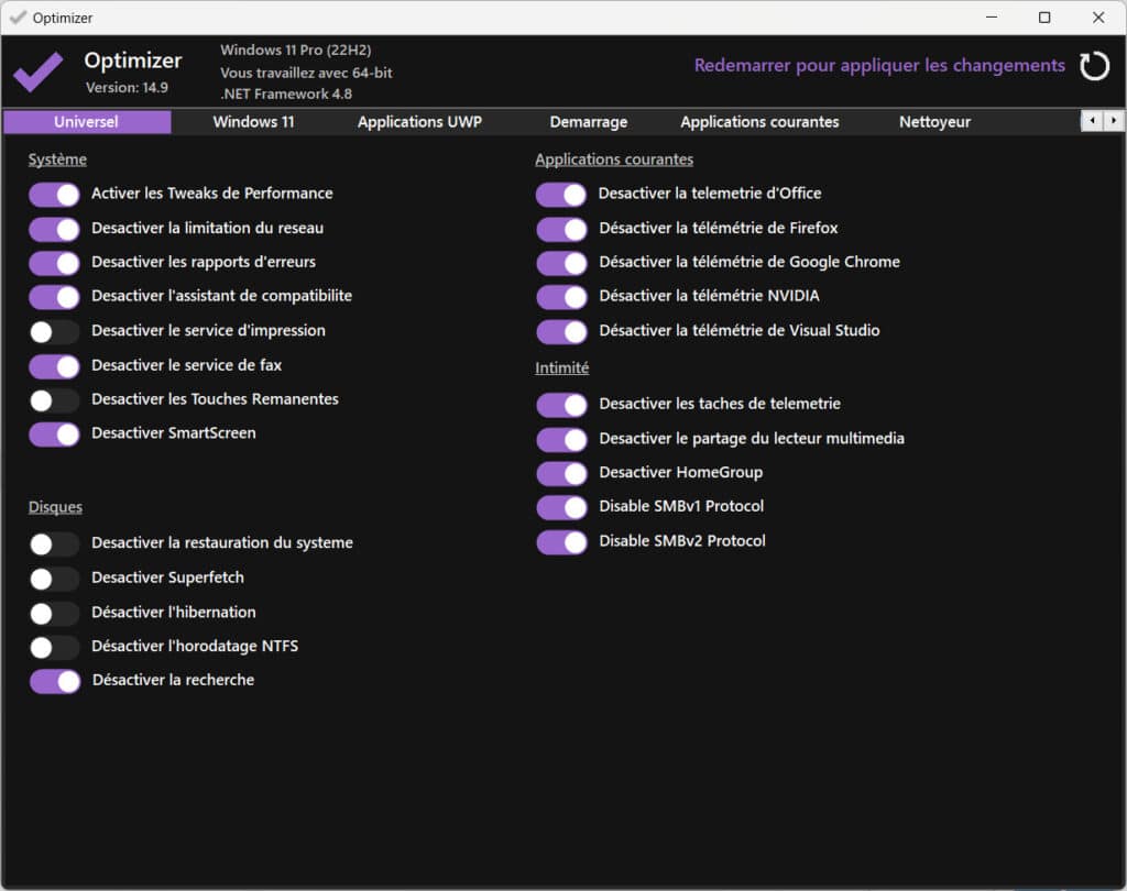Comment utiliser optimizer